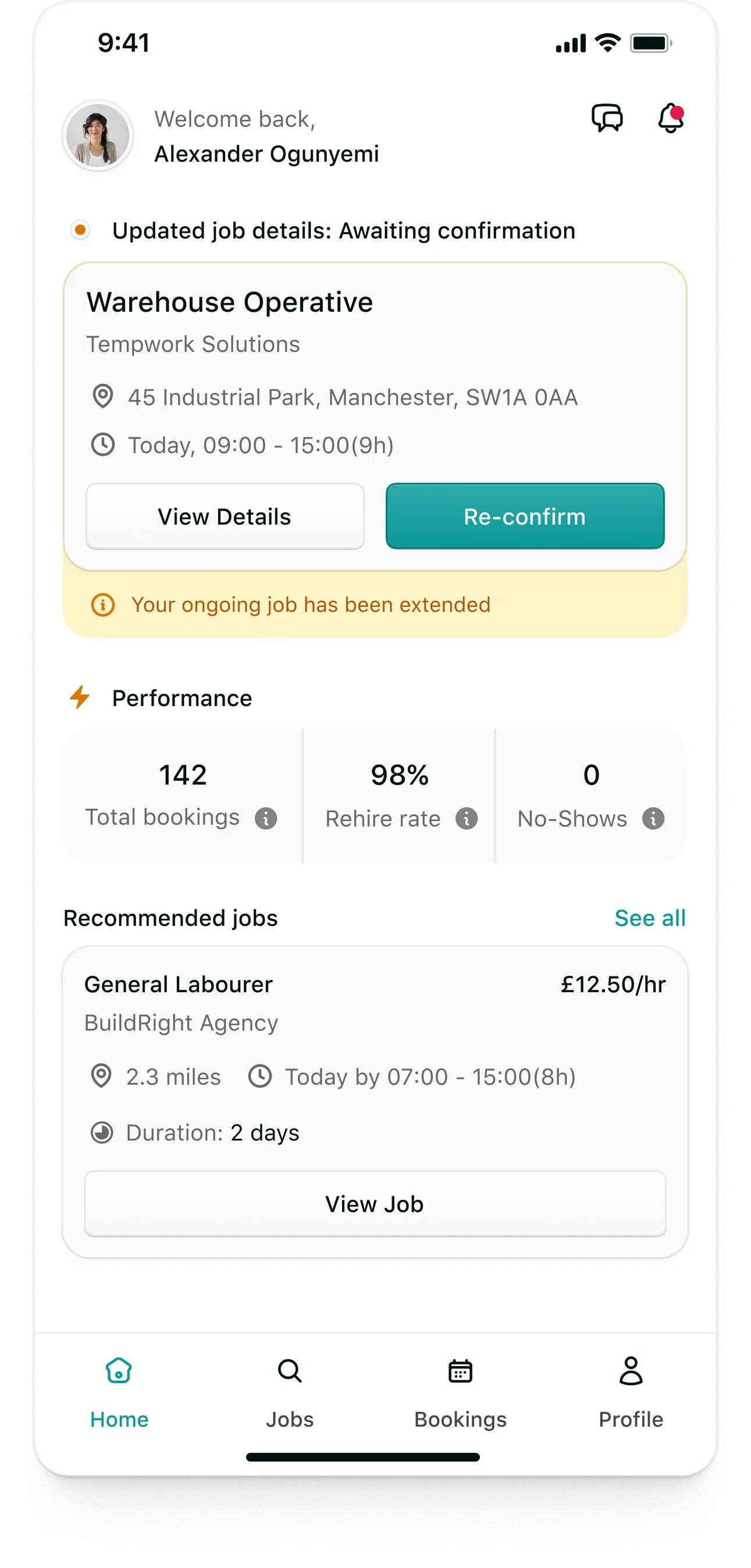 Tempo candidate app: An extended job awaiting the worker's reconfirmation